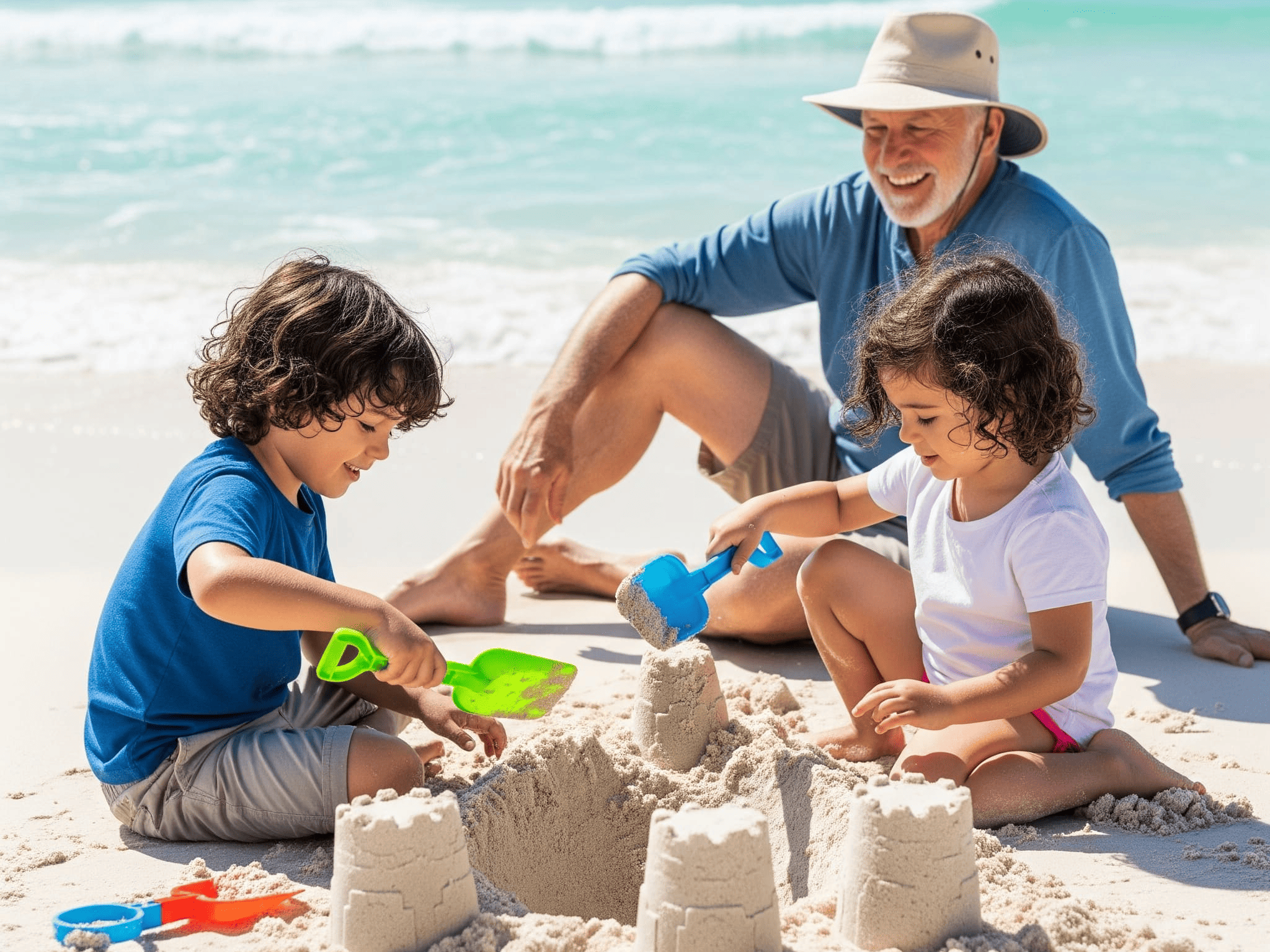 Familie am Strand